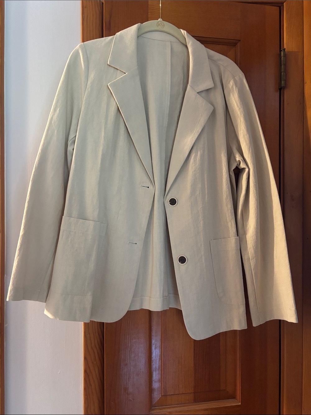 Women's Light Beige Single-Breasted Blazer Jacket Size M never worn